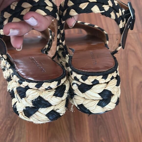 Clergerie Paris Rafi chunky platform sandal black tan size 9 1/2 - Picture 3 of 7